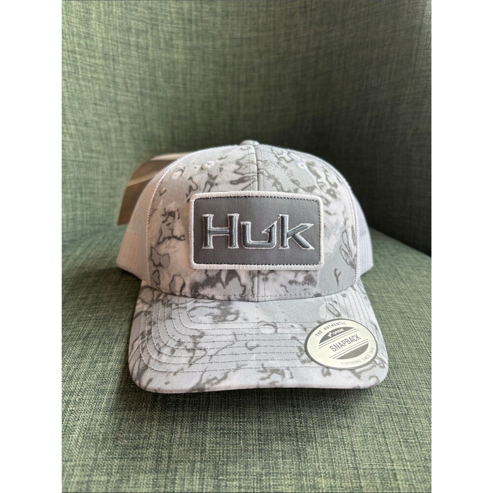 HUK MOSSY OAK 110 TRUCKER HAT mens womens unisex Camo Patch Snapback Hat NWT